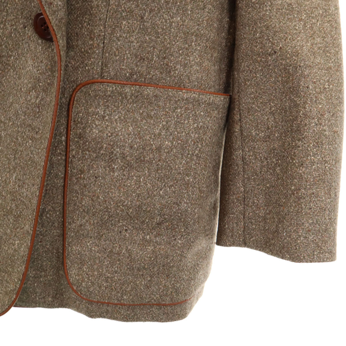 Christian Dior SPORTS クリスチャンディオールスポーツ 90s オールド ツイード スカートスーツ 上下 セットアップ L アッシュブラウン レディース