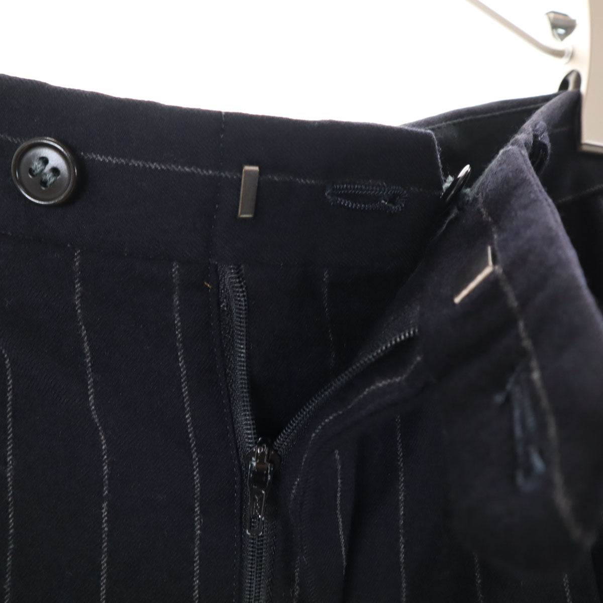 Paul Smith LONDON ポールスミスロンドン 日本製 ストライプ柄 イー・トーマス生地 Super100’s ダブル スーツ 上下 セットアップ L 濃紺 メンズ