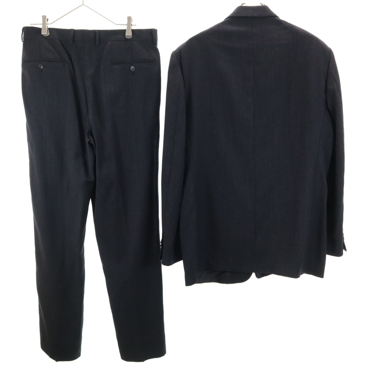 GIANFRANCO FERRE STUDIO ジャンフランコフェレストゥーディオ イタリア製 総柄 スーツ 上下 セットアップ 54/50 チャコールグレー メンズ