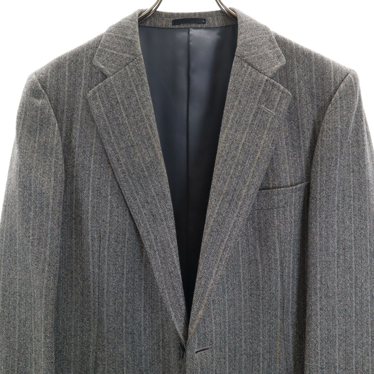 Burberrys バーバリーズ 90s オールド ヘリンボーン柄 スーツ 上下 セットアップ BE5 グレー メンズ