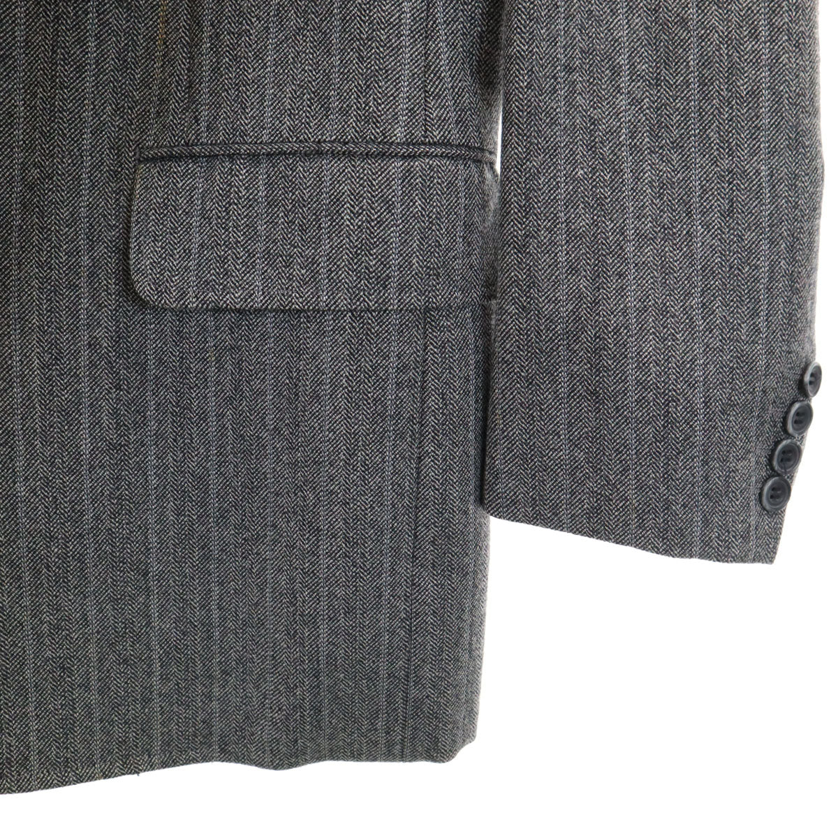 Burberrys バーバリーズ 90s オールド ヘリンボーン柄 スーツ 上下 セットアップ BE5 グレー メンズ