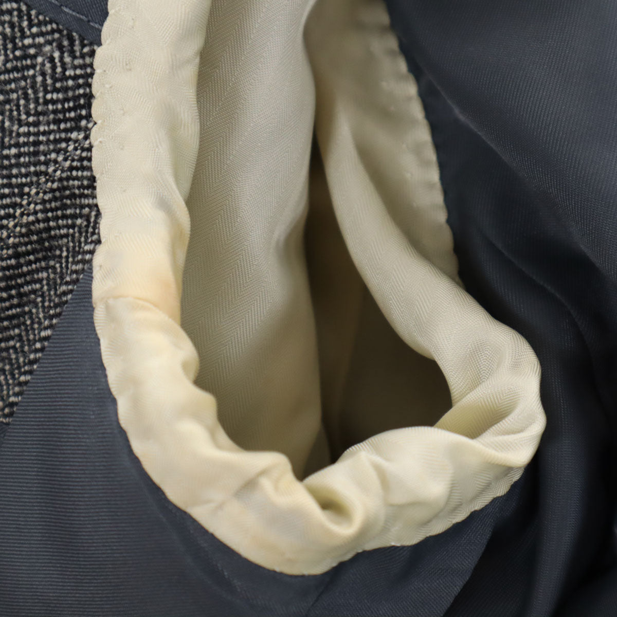 Burberrys バーバリーズ 90s オールド ヘリンボーン柄 スーツ 上下 セットアップ BE5 グレー メンズ