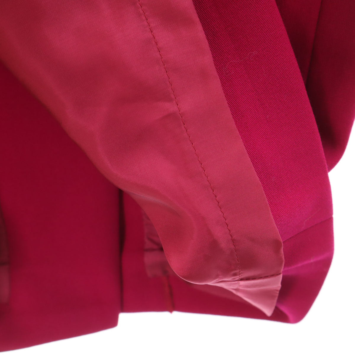 Christian Dior PRET-A-PORTER クリスチャンディオール プレタポルテ 90s オールド ノーカラージャケット 上下 セットアップ L マゼンタ レディース