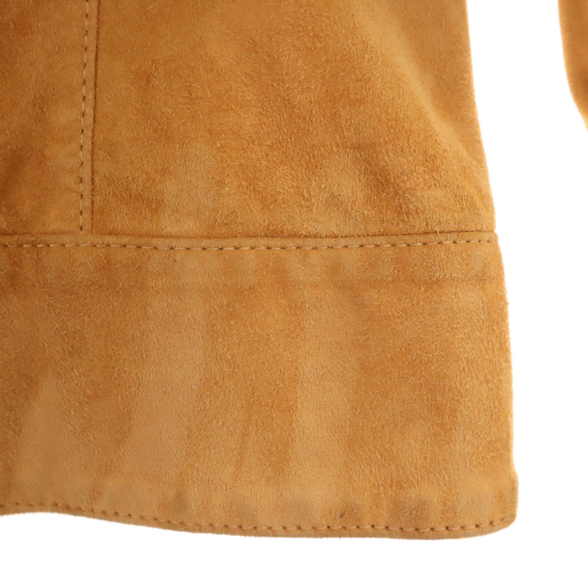 DOLCE&GABBANA ドルチェアンドガッバーナ イタリア製 スエードレザージャケット 上下 セットアップ 40 キャメル レディース