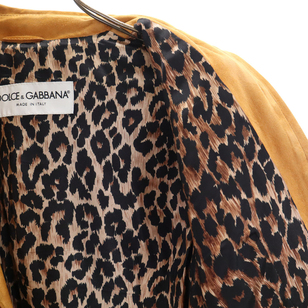 DOLCE&GABBANA ドルチェアンドガッバーナ イタリア製 スエードレザージャケット 上下 セットアップ 40 キャメル レディース