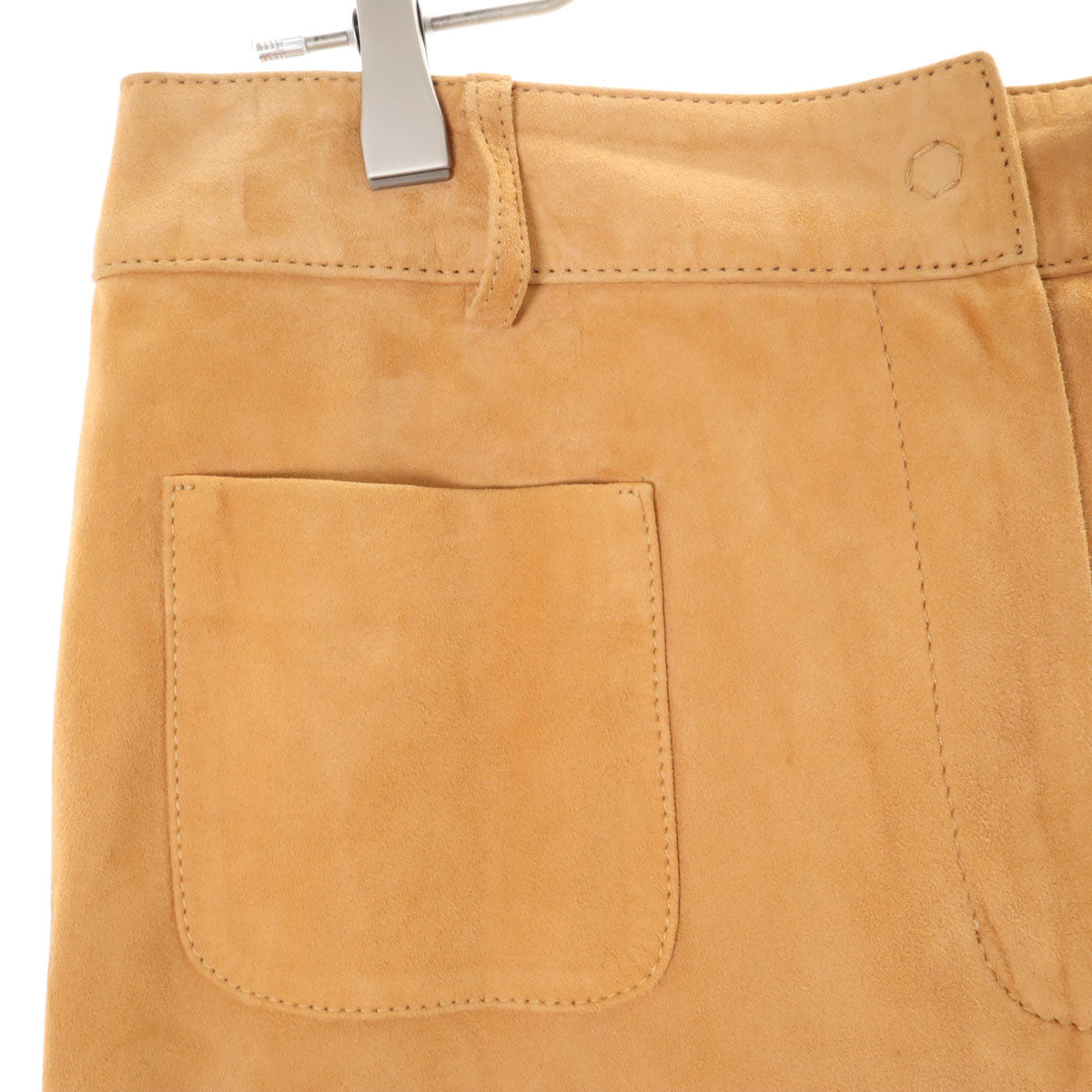 DOLCE&GABBANA ドルチェアンドガッバーナ イタリア製 スエードレザージャケット 上下 セットアップ 40 キャメル レディース