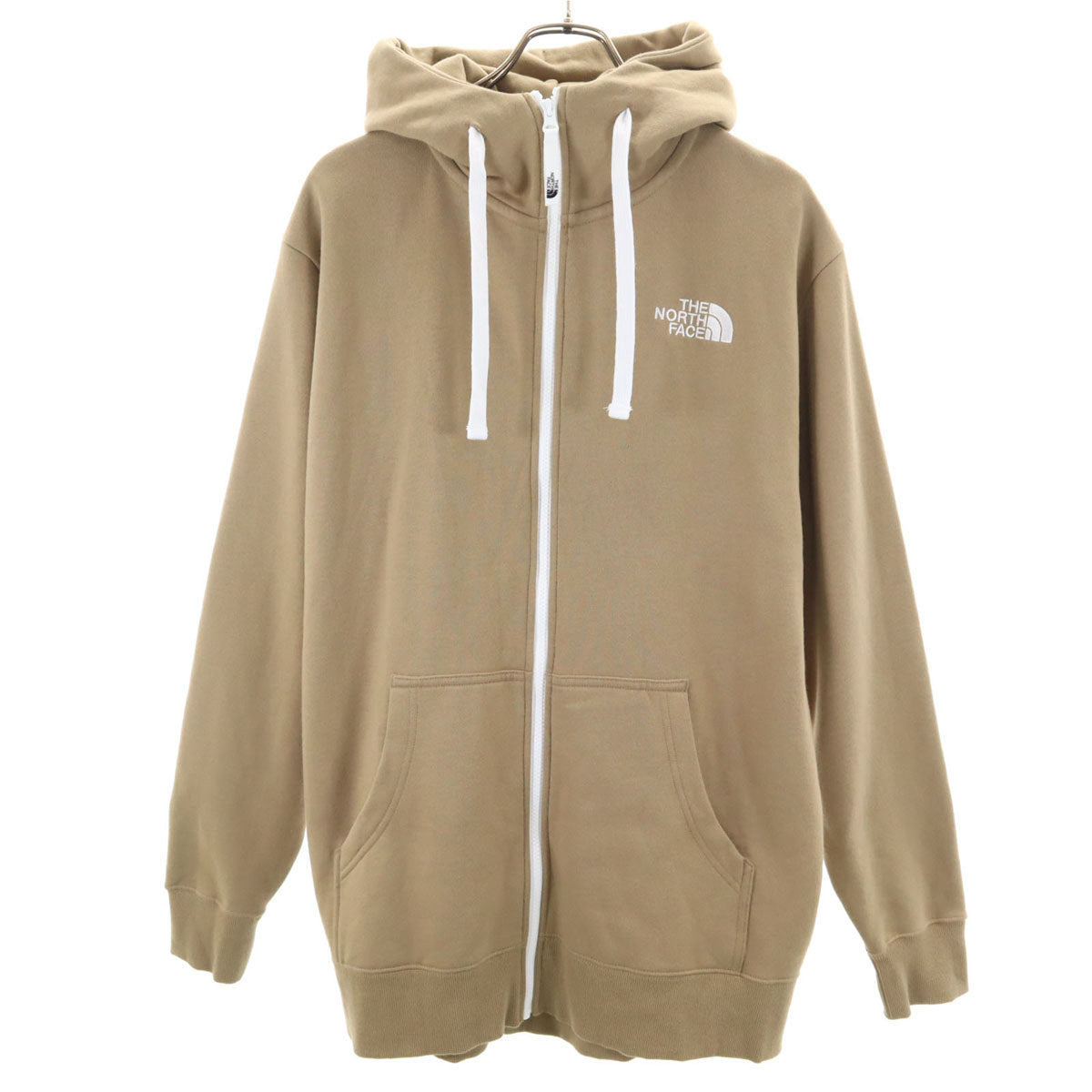 THE NORTH FACE ノースフェイス 長袖 スウェット ジップパーカー XL ベージュ系 NT12442 アウトドア メンズ