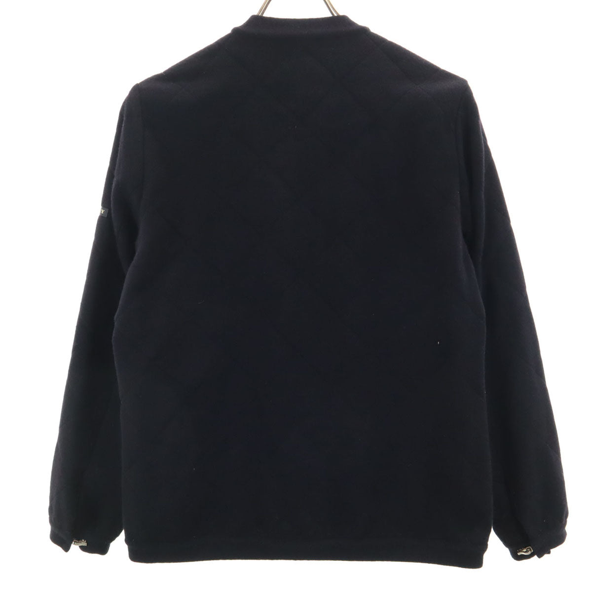 BURBERRY GOLF バーバリーゴルフ ウール ゴルフ キルト ニットジャケット M ブラック 三陽商会 レディース