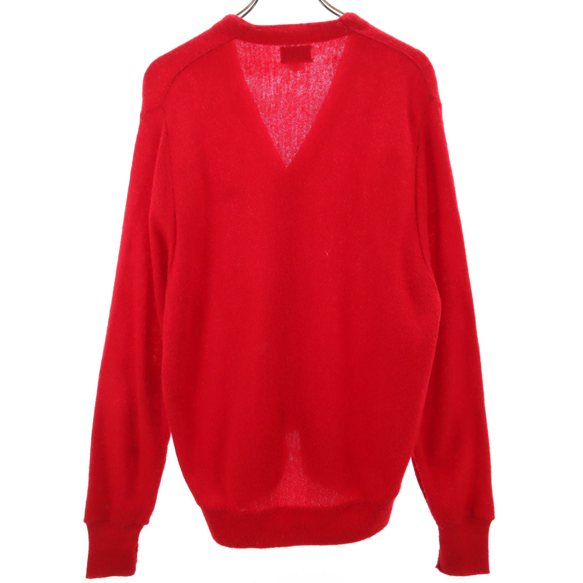 IZOD LACOSTE アイゾットラコステ 90s アクリル オールド 長袖 ニットカーディガン M レッド メンズ