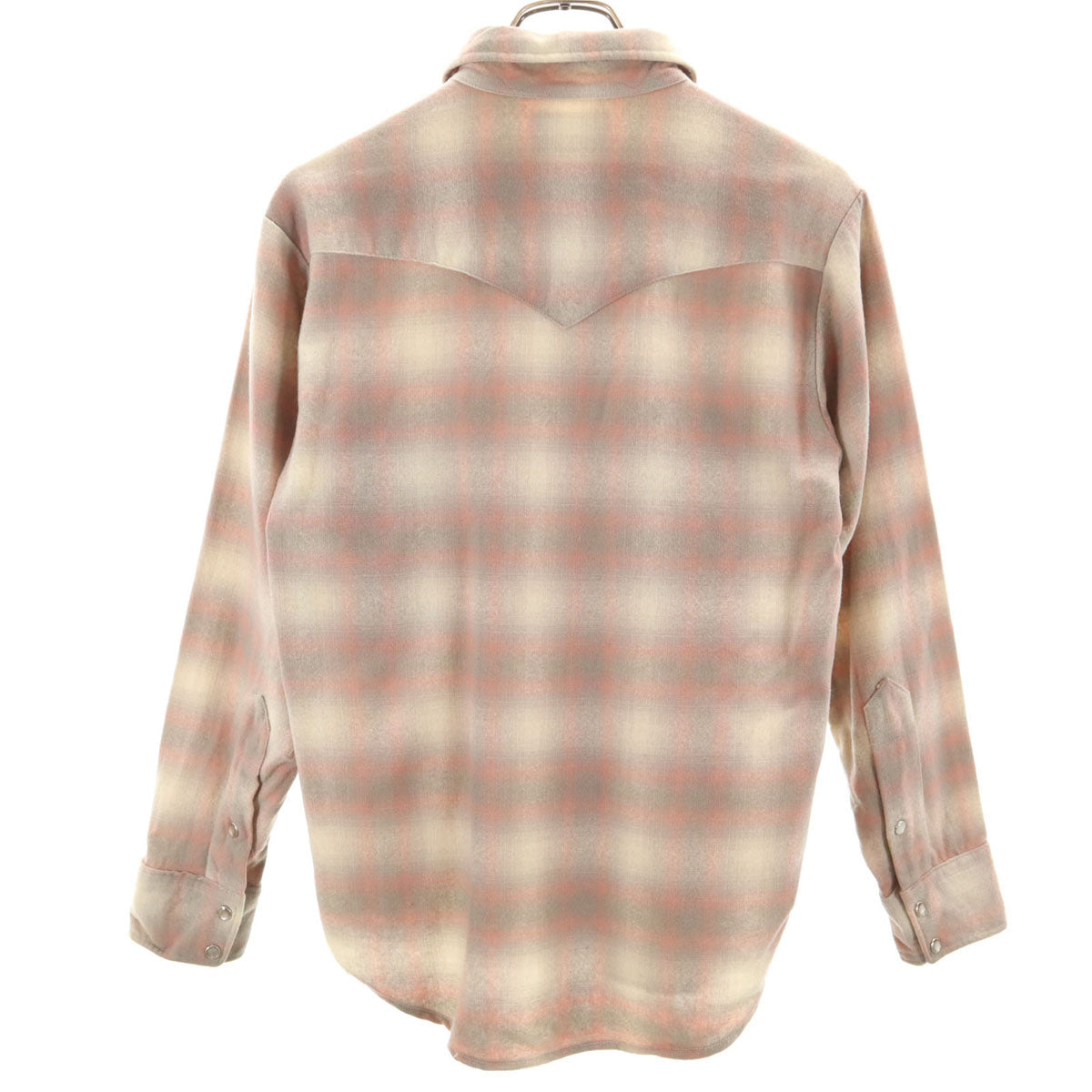 PENDLETON ペンドルトン 70s ヴィンテージ チェック柄 長袖 ウエスタンシャツ L ベージュ系 メンズ