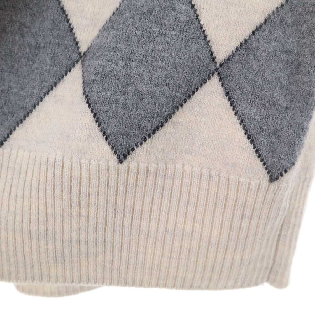 BURBERRY BLACK LABEL バーバリーブラックレーベル ウール 長袖 ニットジャケット 2 グレー 三陽商会 メンズ