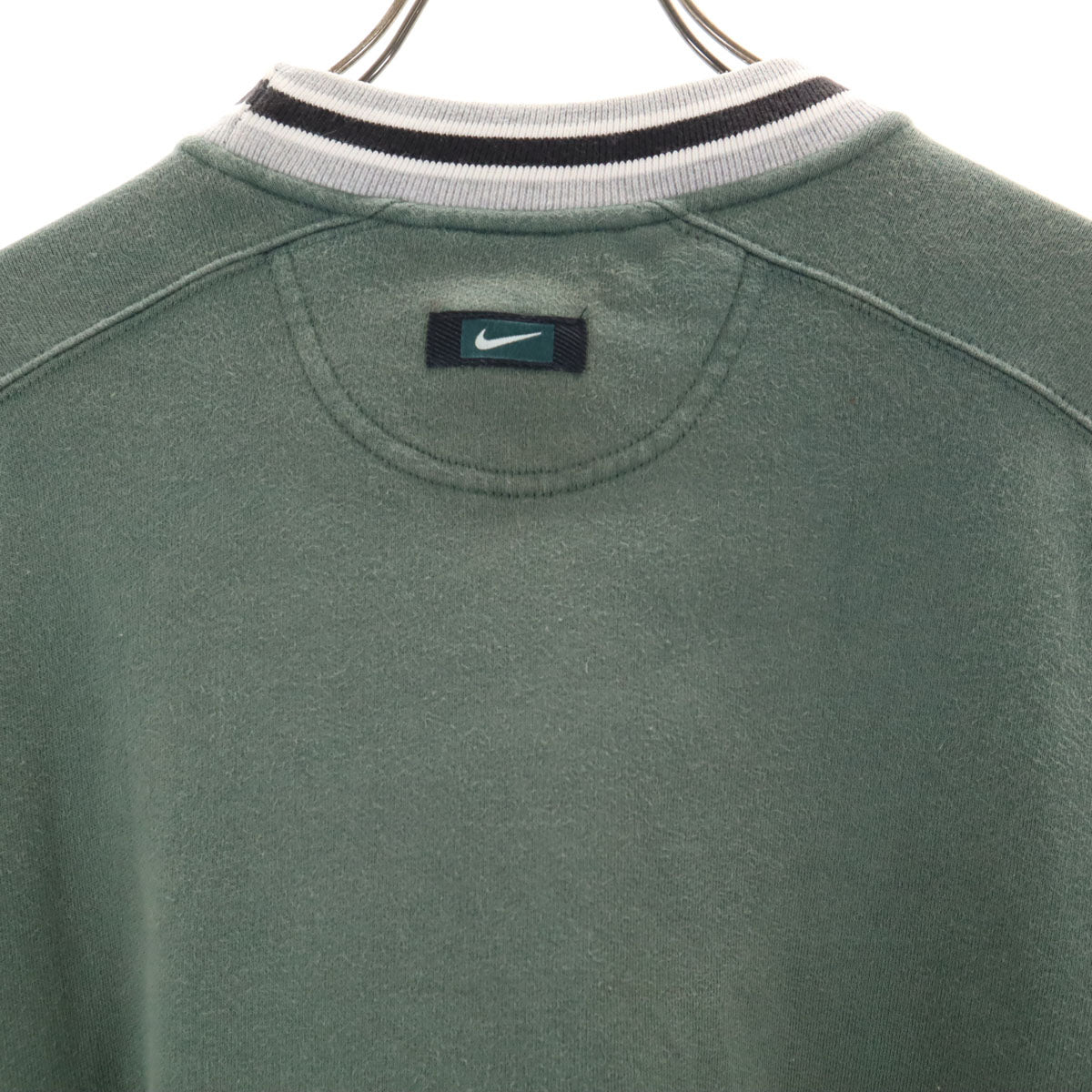 NIKE ナイキ 90s 00s オールド 白タグ 長袖 スウェット トレーナー M カーキ 裏起毛 メンズ