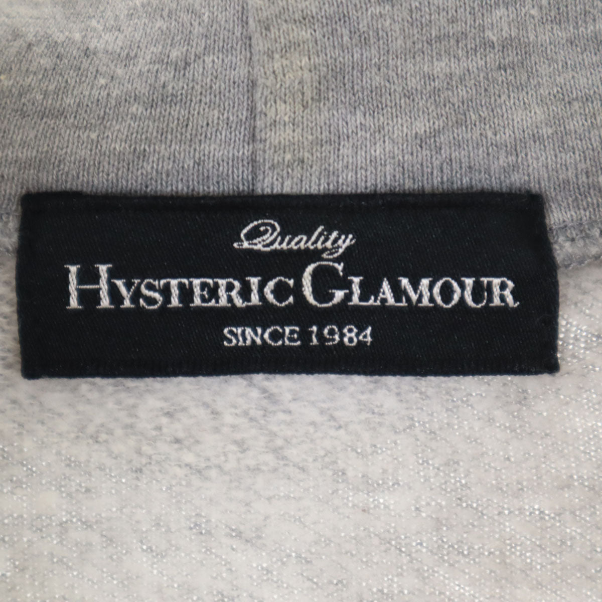 HYSTERIC GLAMOUR ヒステリックグラマー 日本製 長袖 ジップパーカー F グレー レディース