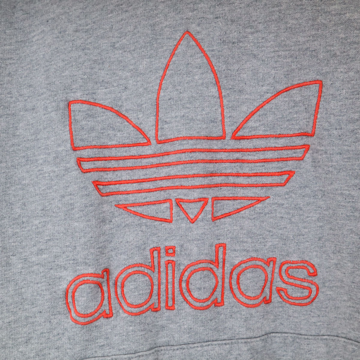 adidas アディダス 80s ヴィンテージ トレフォイルロゴ 長袖 スウェットパーカー M グレー メンズ