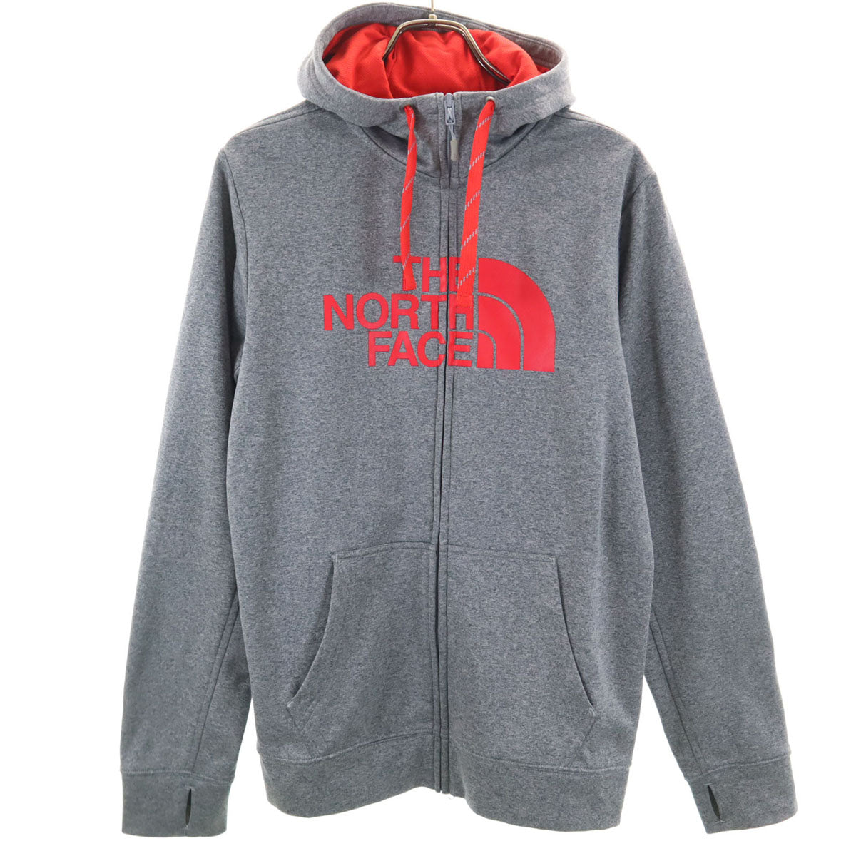 THE NORTH FACE ザノースフェイス 長袖 ジップパーカー S グレー アウトドア NT01701 メンズ