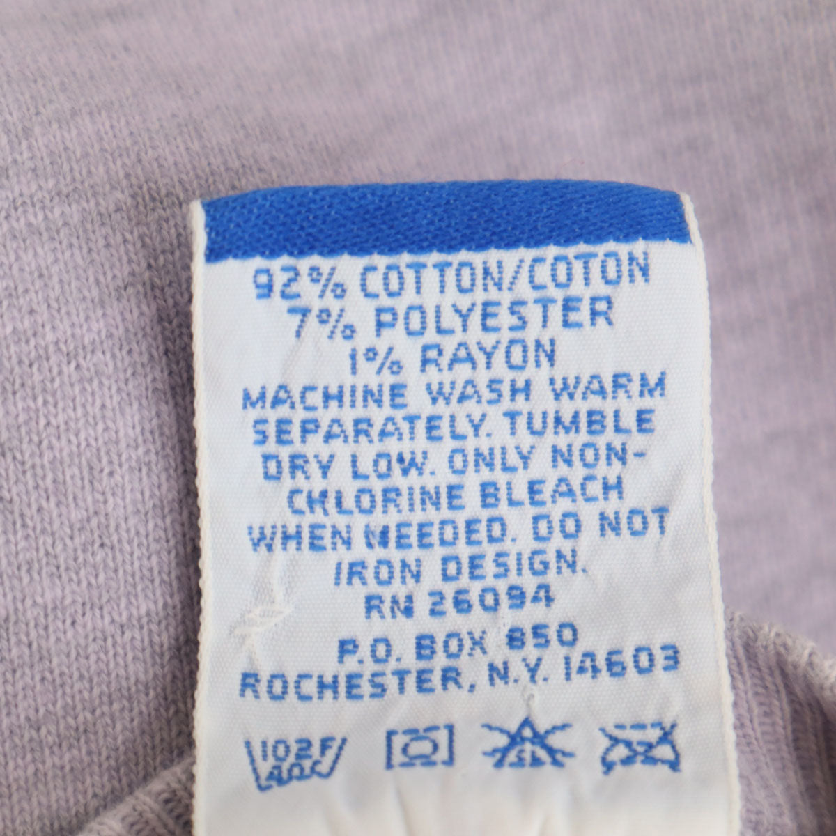 Champion チャンピオン 90s USA製 青タグ 長袖 スウェット L パープルグレー メンズ