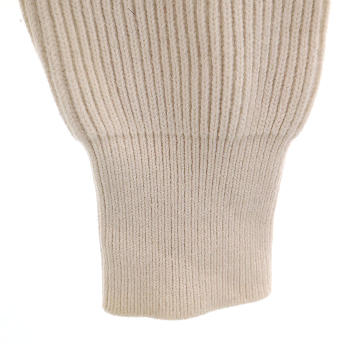 AURALEE オーラリー 日本製 長袖 Vネック セーター 1 ベージュ リブニット レディース