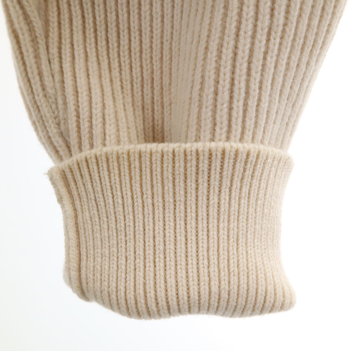 AURALEE オーラリー 日本製 長袖 Vネック セーター 1 ベージュ リブニット レディース