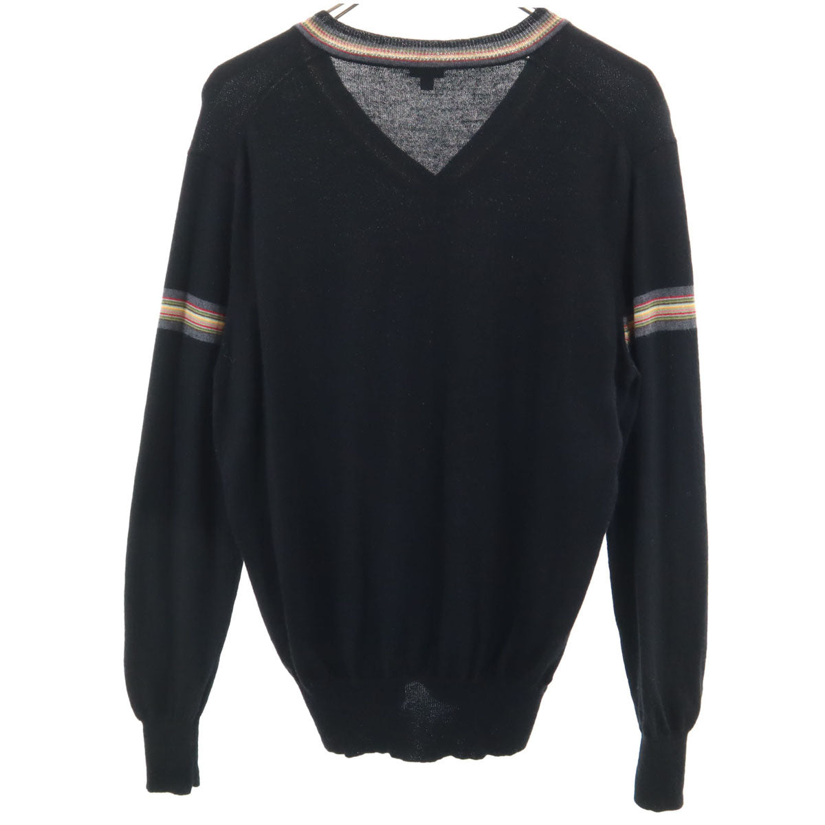 PS Paul Smith ピーエスポールスミス 長袖 Vネック セーター L ブラック ニット メンズ