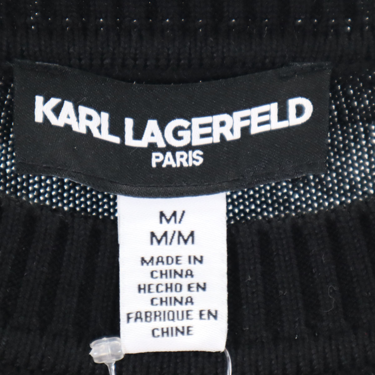 未使用 KARL LAGERFELD カールラガーフェルド 長袖 セーター M ブラック ニット レディース