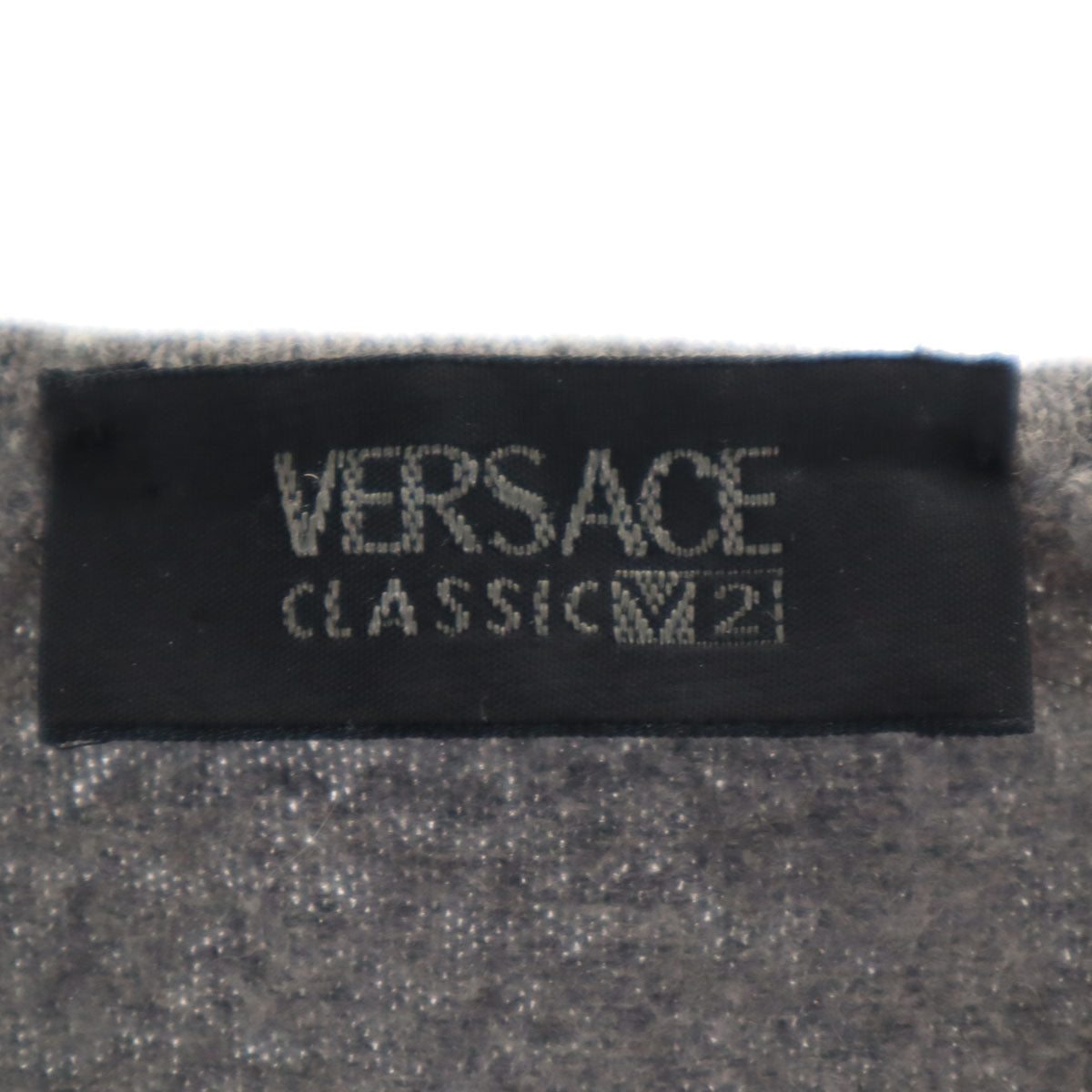 VERSACE CLASSIC V2 ヴェルサーチクラシックV2 長袖 Vネック セーター M グレー ニット レディース