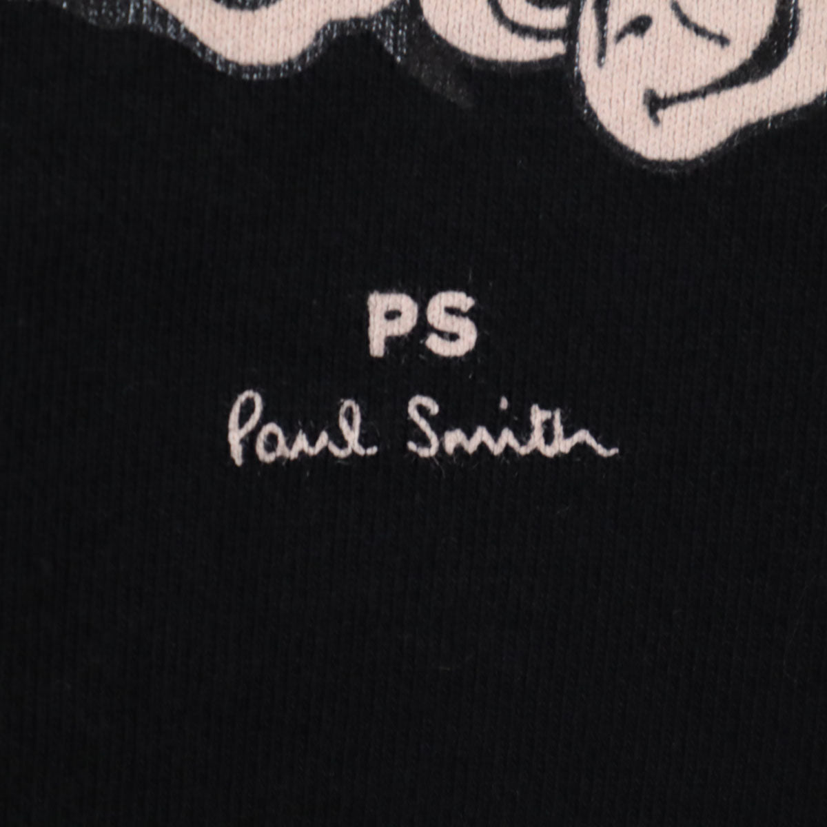 PS Paul Smith ピーエスポールスミス ブルガリア製 モンキースカル 長袖 スウェット トレーナー M ブラック メンズ