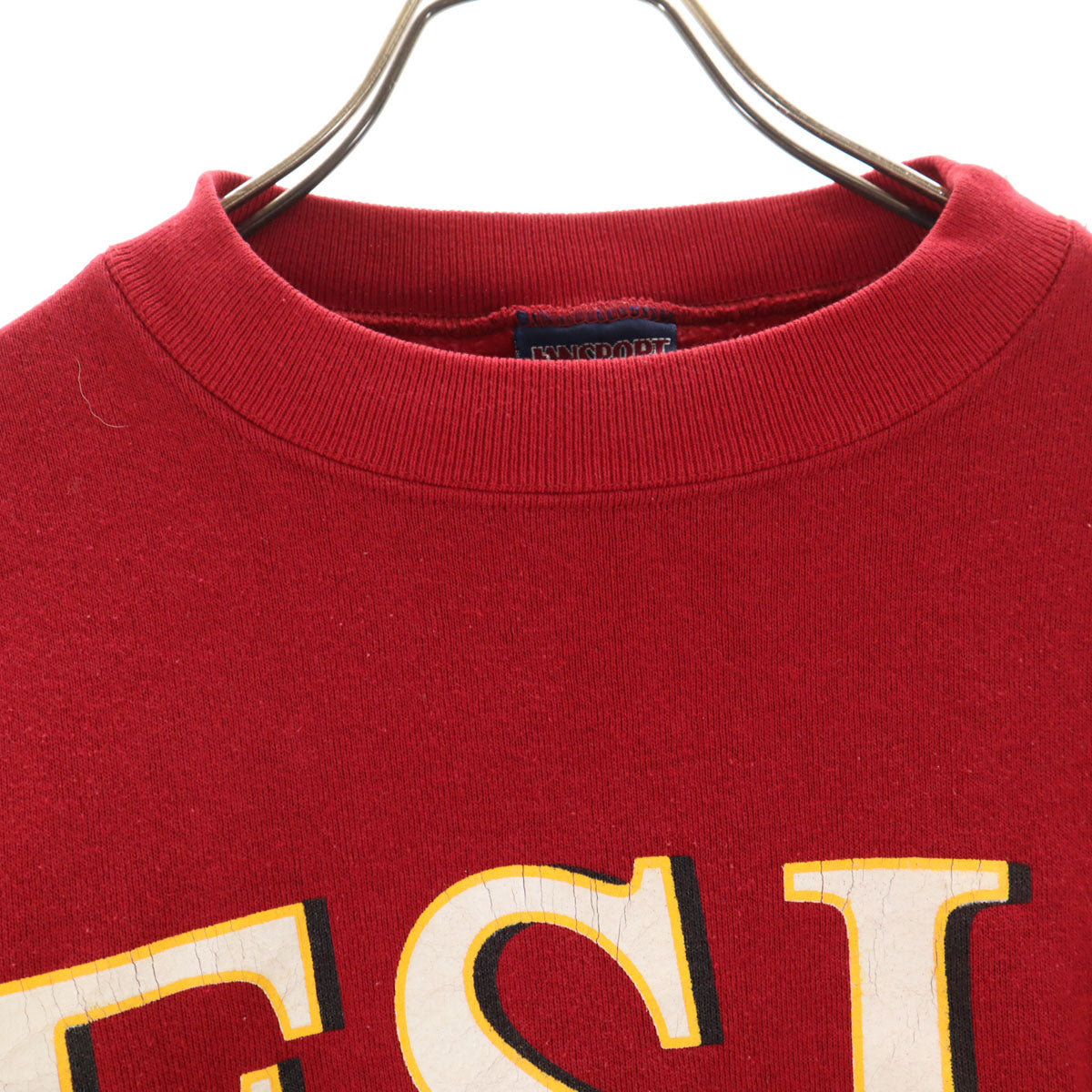 JANSPORTS ジャンスポーツ 90s USA製 オールド カレッジ 長袖 スウェット トレーナー S レッド メンズ