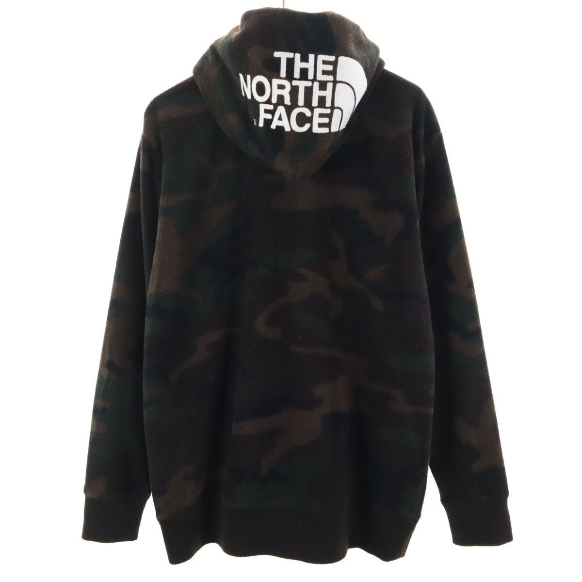 THE NORTH FACE ノースフェイス カモフラ柄 長袖 リアビュー フリース ジップパーカー XL ブラウン メンズ