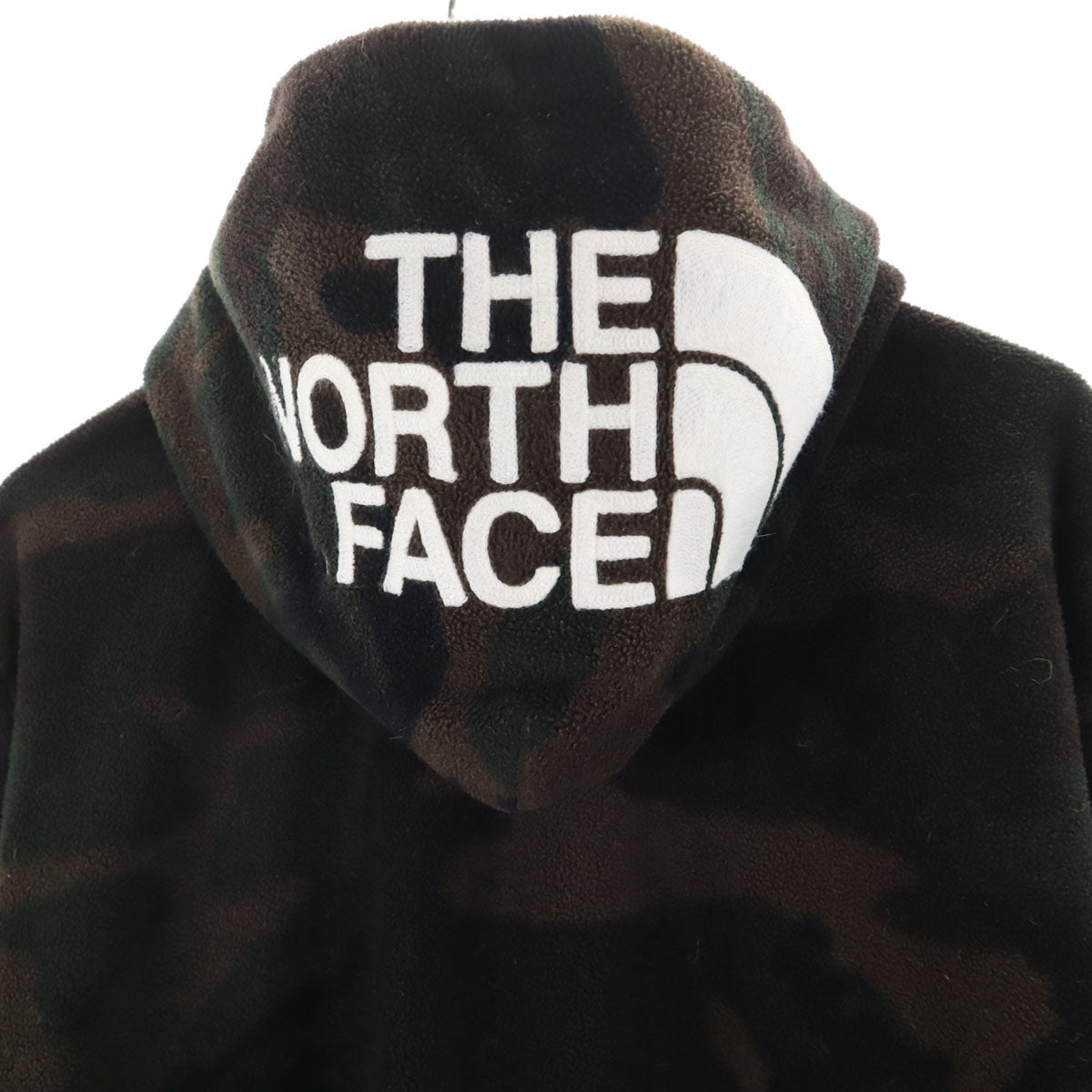 THE NORTH FACE ノースフェイス カモフラ柄 長袖 リアビュー フリース ジップパーカー XL ブラウン メンズ