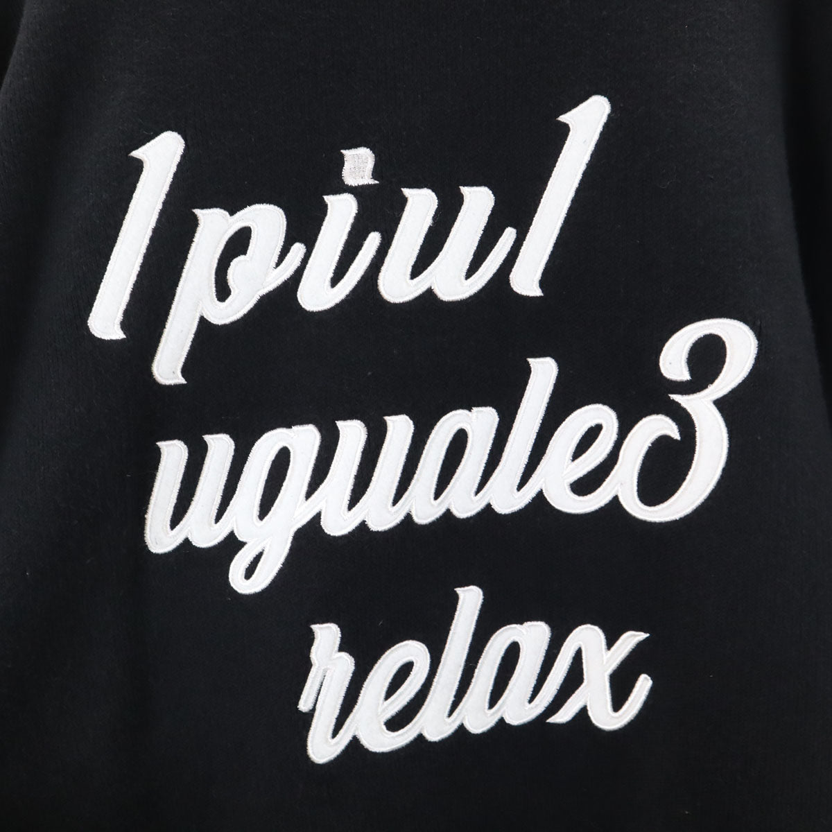 1PIU1UGUALE3 ウノピゥウノウグァーレトレ 長袖 セーター L ブラック メンズ