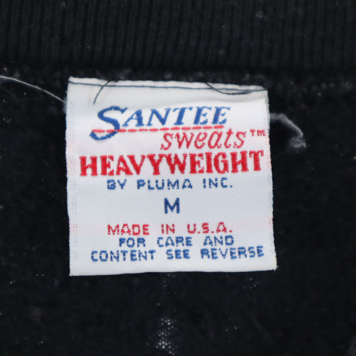 SANTEE SWEATS 90s USA製 オールド B17 長袖 スウェット トレーナー M ブラック 裏起毛 メンズ