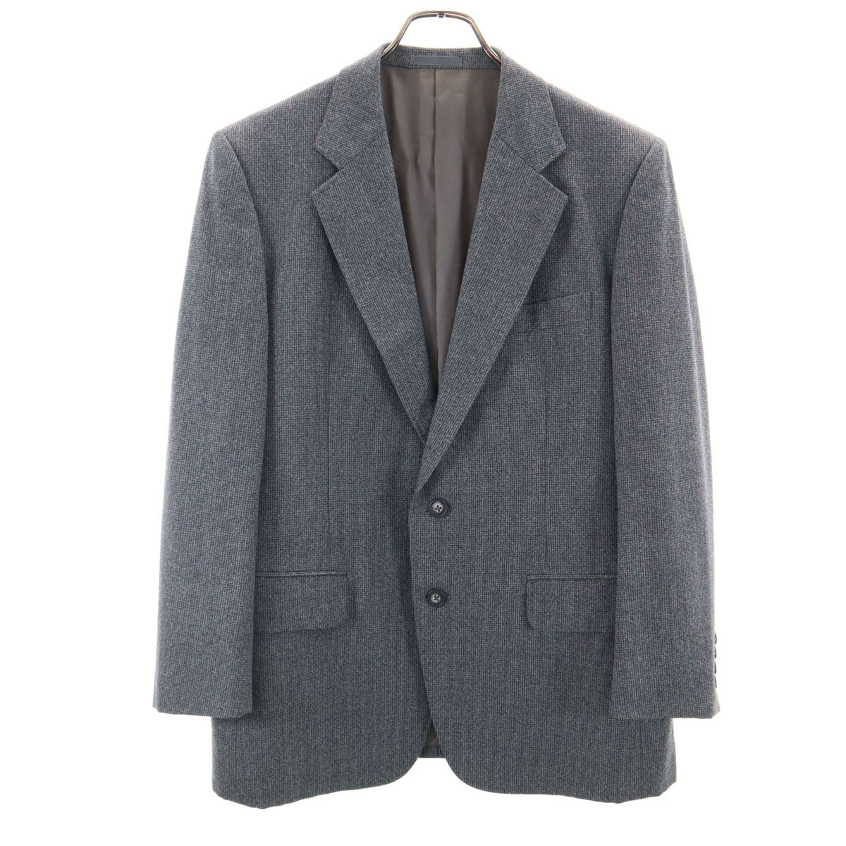 Burberrys バーバリーズ 90s ウール オールド チェック柄 テーラードジャケット AB5 グレー メンズ