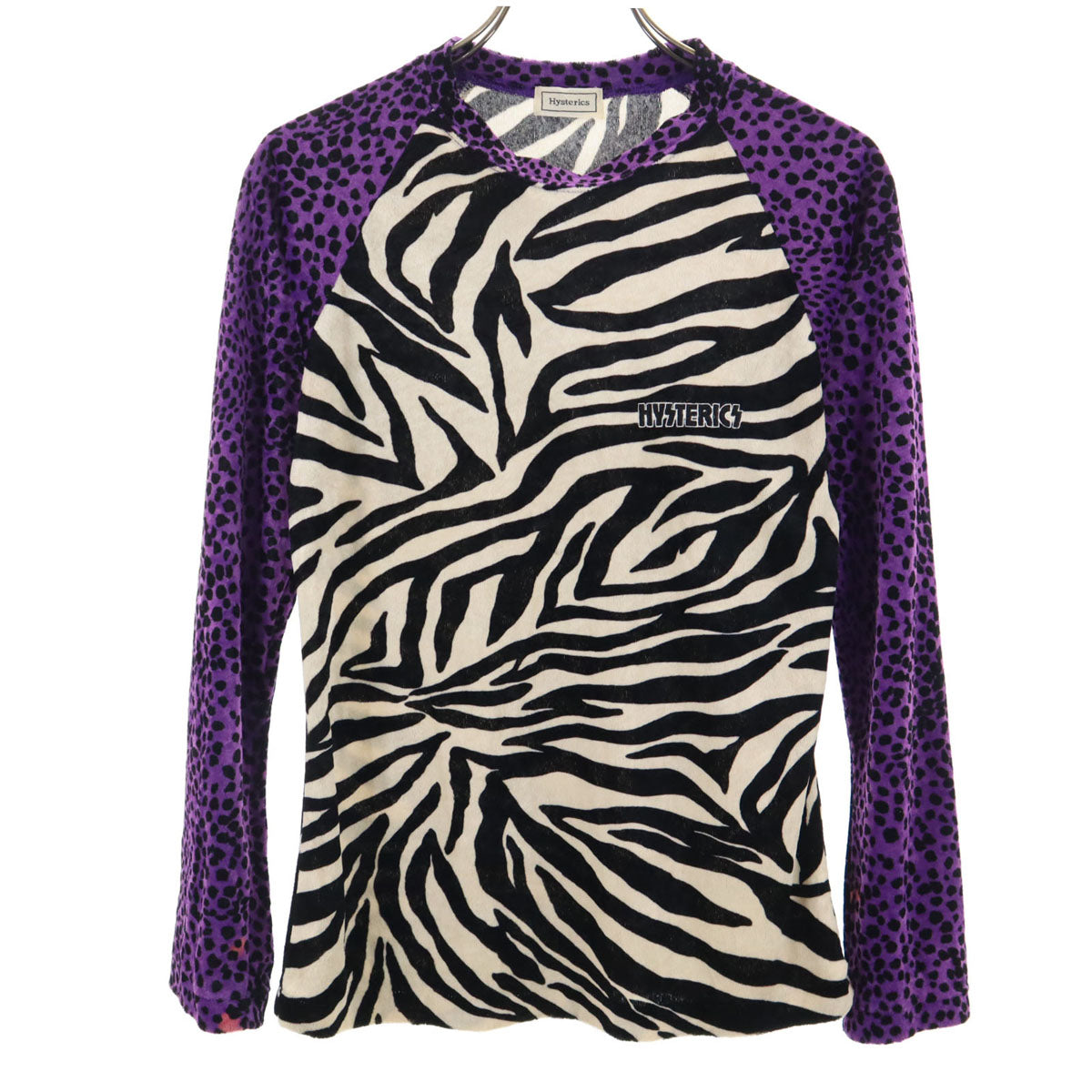 HYSTERICS ヒステリックス アニマル柄 長袖 ラグラン Tシャツ F パープル系 ロンT ヒステリックグラマー レディース