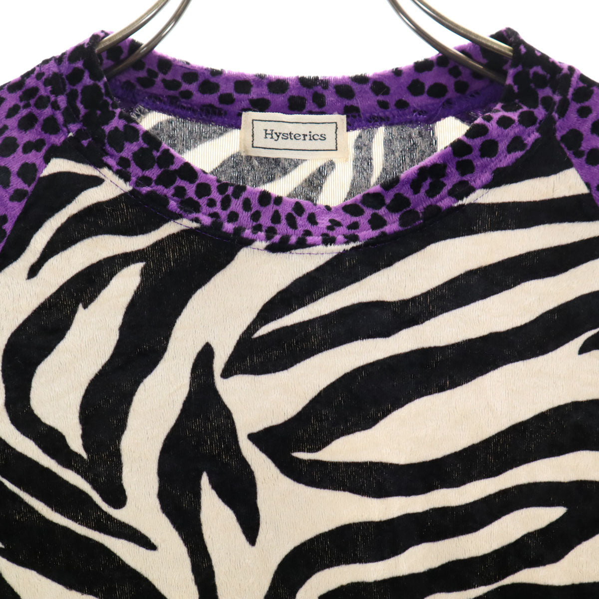 HYSTERICS ヒステリックス アニマル柄 長袖 ラグラン Tシャツ F パープル系 ロンT ヒステリックグラマー レディース