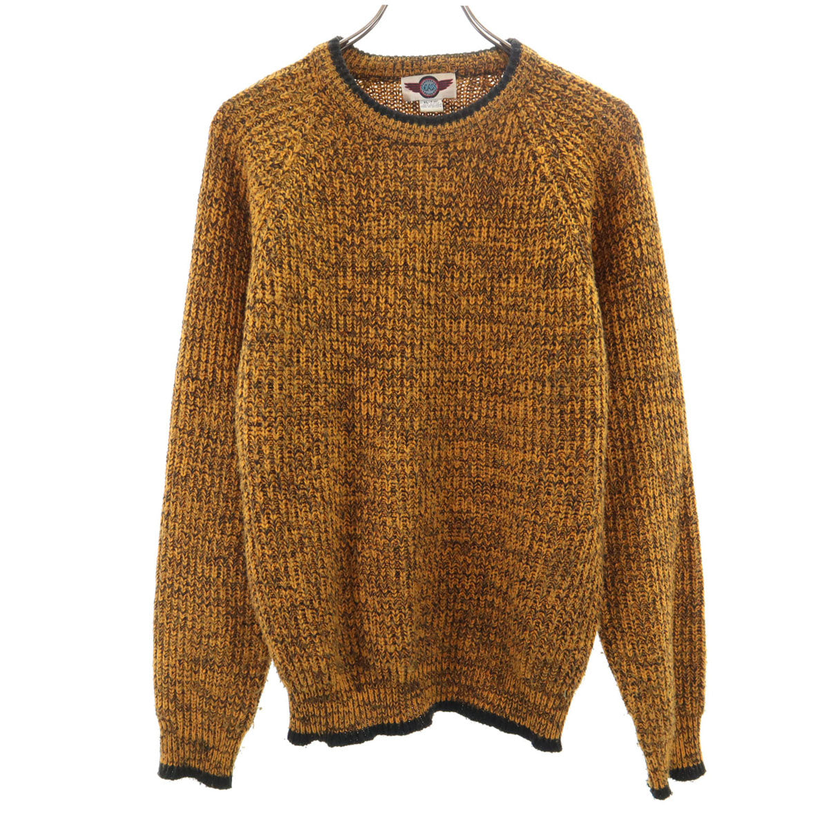 MAX 90s アクリル オールド 長袖 セーター XL(18-20) イエロー系 ニット キッズ