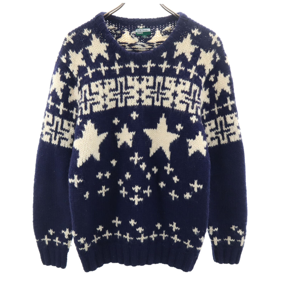 Paul Smith JEANS ポールスミスジーンズ ウール 長袖 セーター M ネイビー ニット メンズ