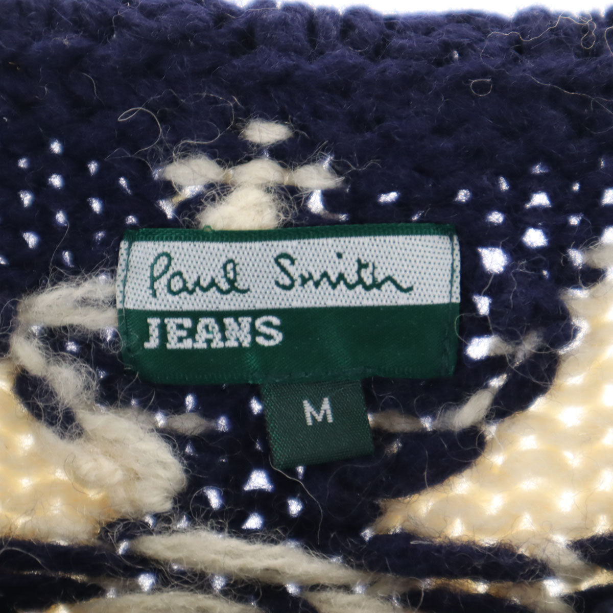 Paul Smith JEANS ポールスミスジーンズ ウール 長袖 セーター M ネイビー ニット メンズ