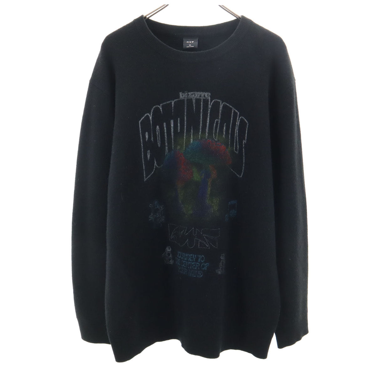 HUF ハフ 長袖 セーター XL ブラック ニット メンズ