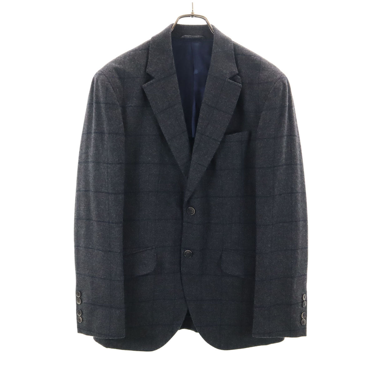 HACKETT ENGINEERED JEANS ハケット ウール チェック柄 テーラードジャケット 38R グレー系 メンズ