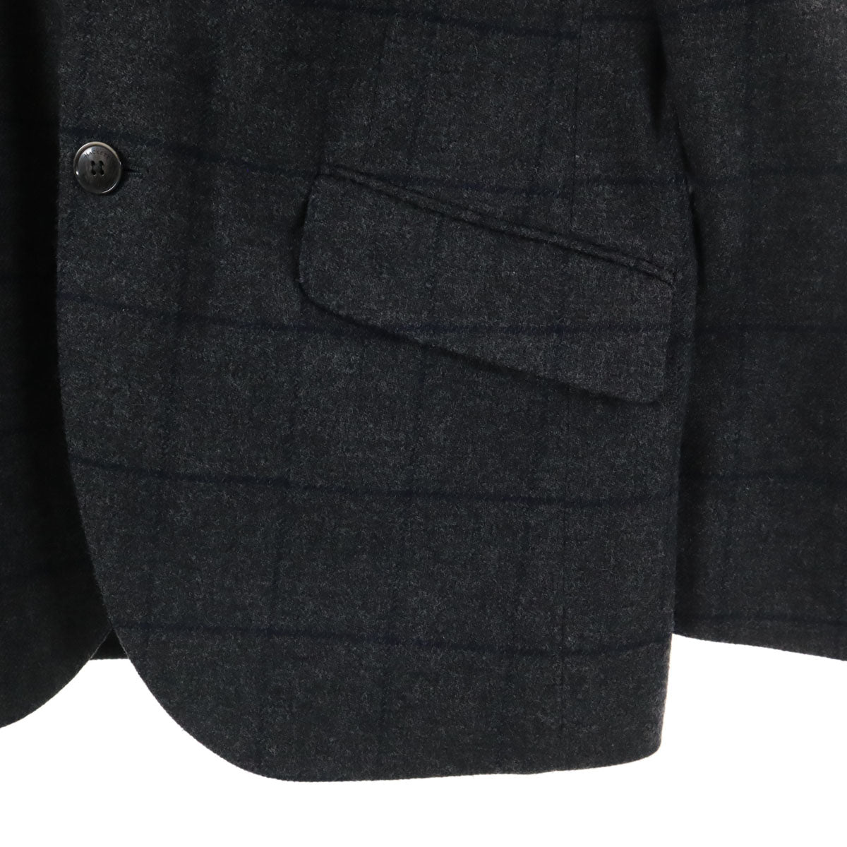 HACKETT ENGINEERED JEANS ハケット ウール チェック柄 テーラードジャケット 38R グレー系 メンズ