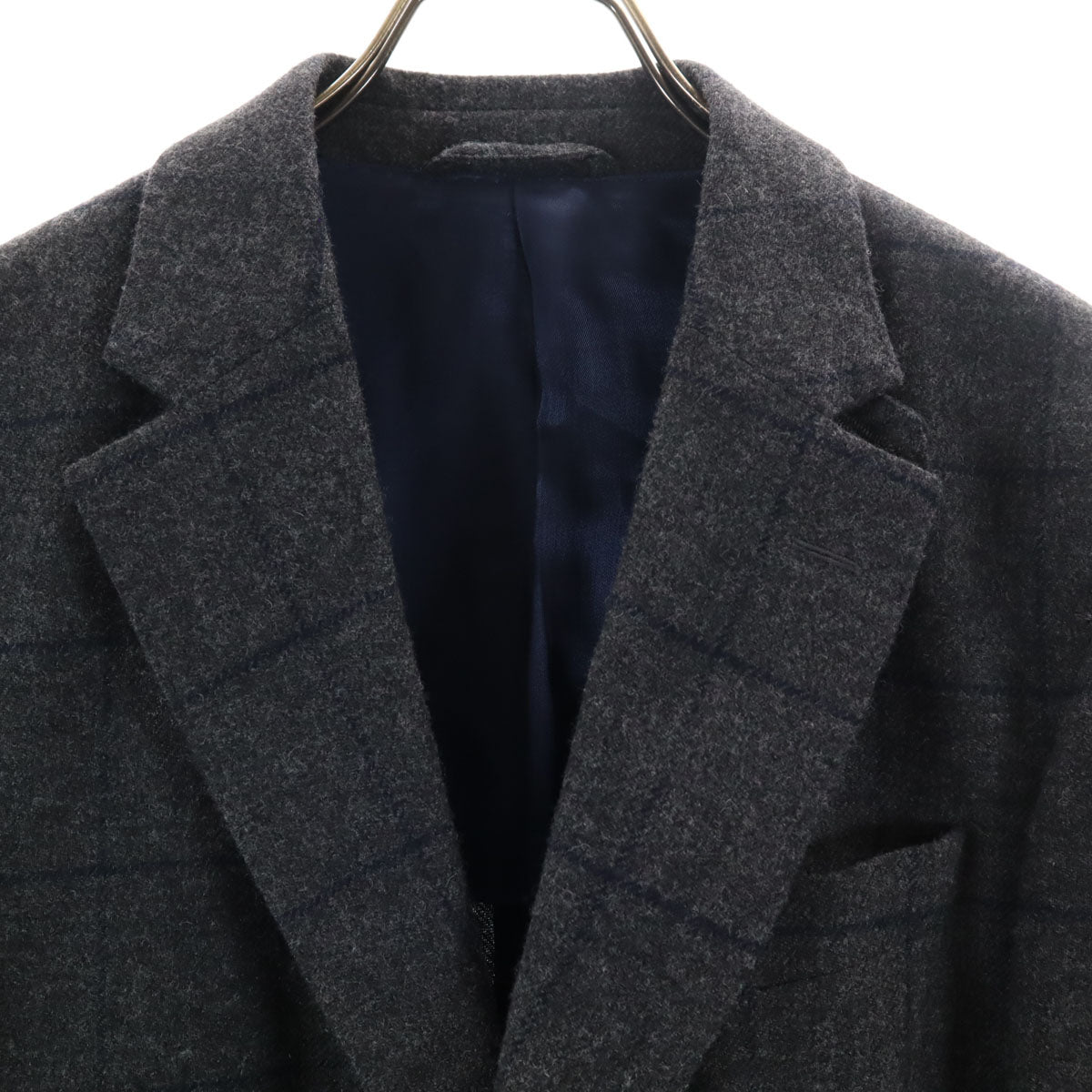 HACKETT ENGINEERED JEANS ハケット ウール チェック柄 テーラードジャケット 38R グレー系 メンズ