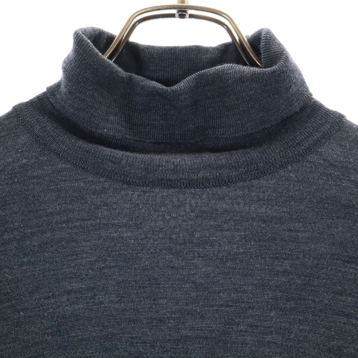 JOHN SMEDLEY ジョンスメドレー 長袖 タートルネック ニット M チャコールグレー セーター レディース