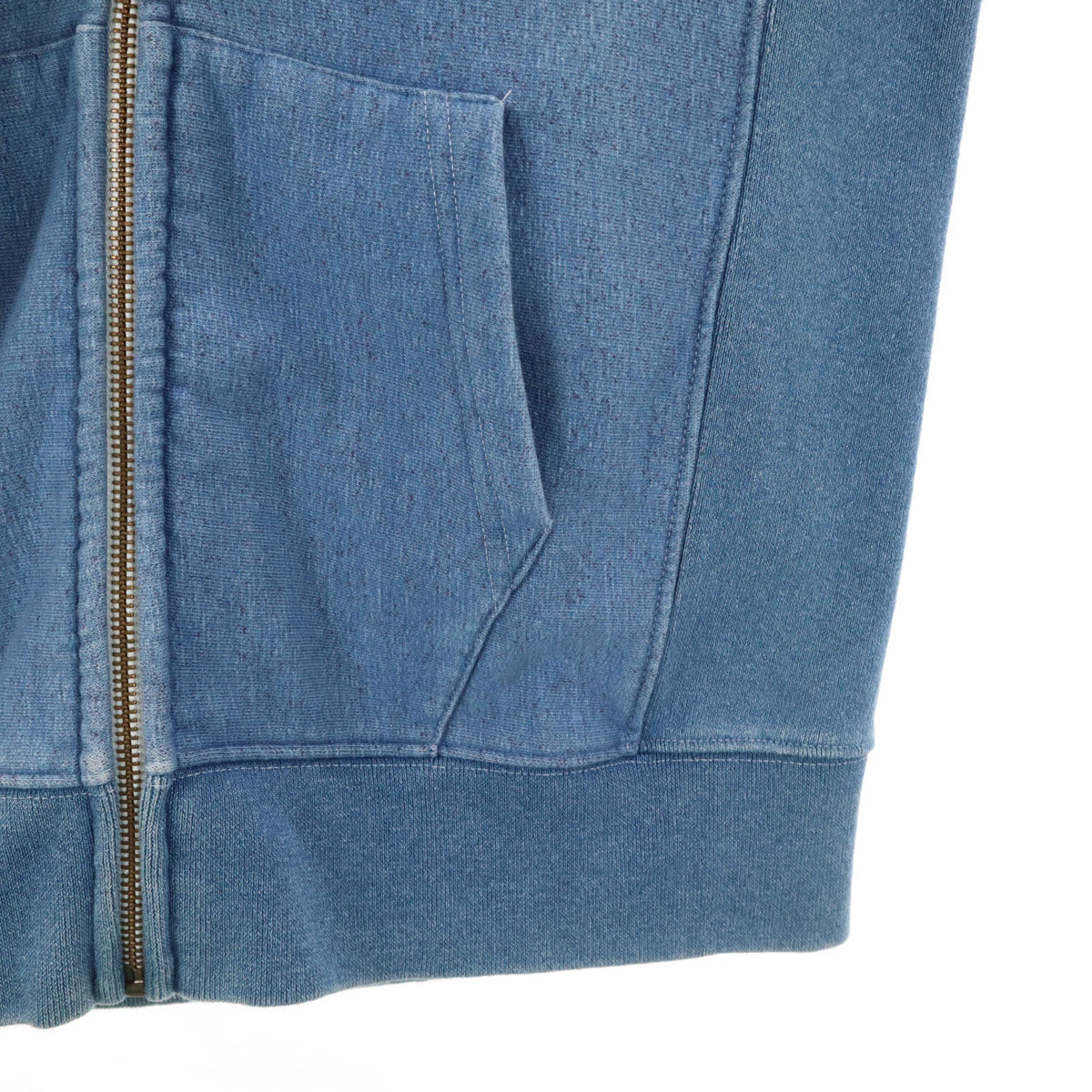 RHC Ron Herman アールエイチシー ロンハーマン 長袖 インディゴ染め ジップパーカー S ブルー系 メンズ