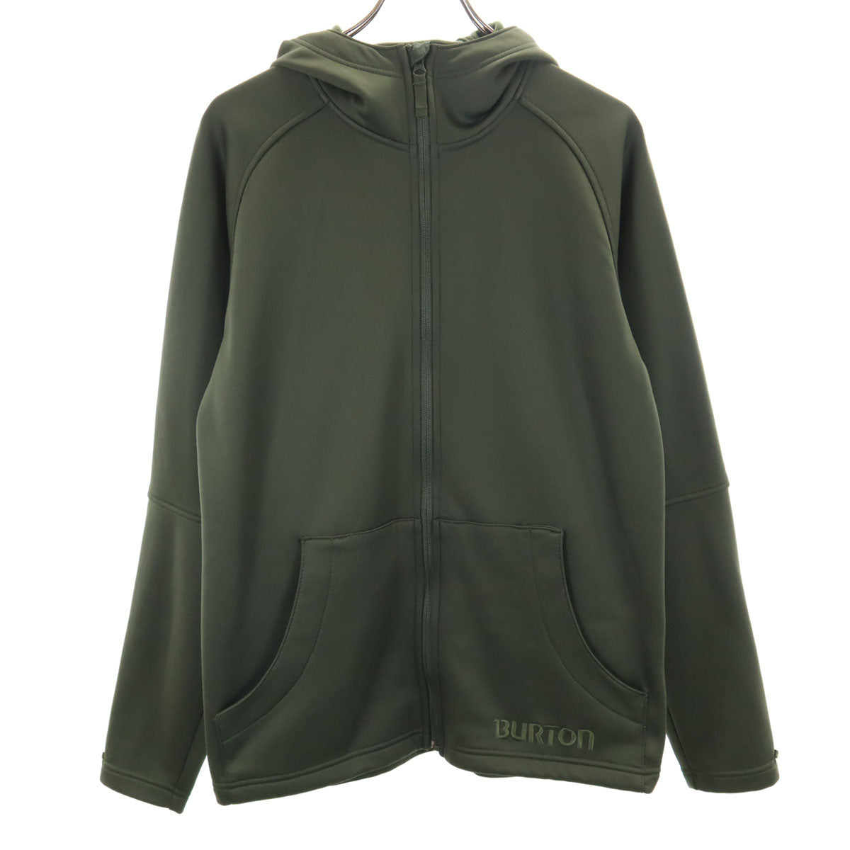 BURTON バートン 長袖 ジップパーカー S カーキ 裏フリース メンズ
