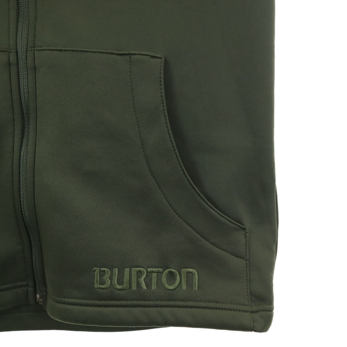 BURTON バートン 長袖 ジップパーカー S カーキ 裏フリース メンズ
