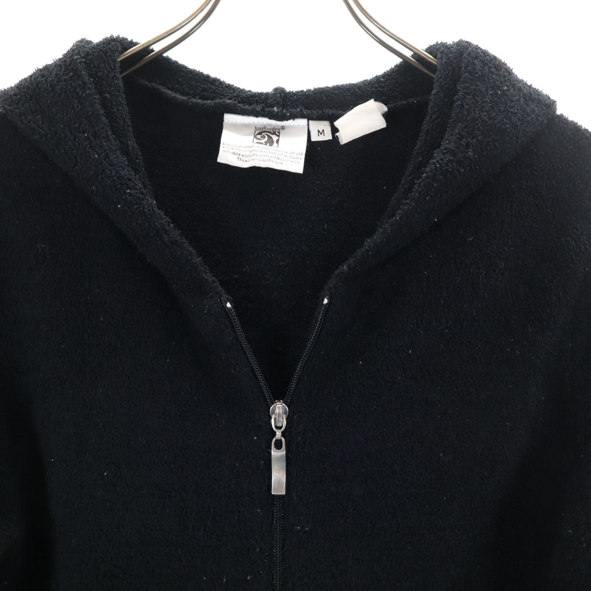 Kashwere カシウエア 長袖 ジップパーカー M ブラック レディース