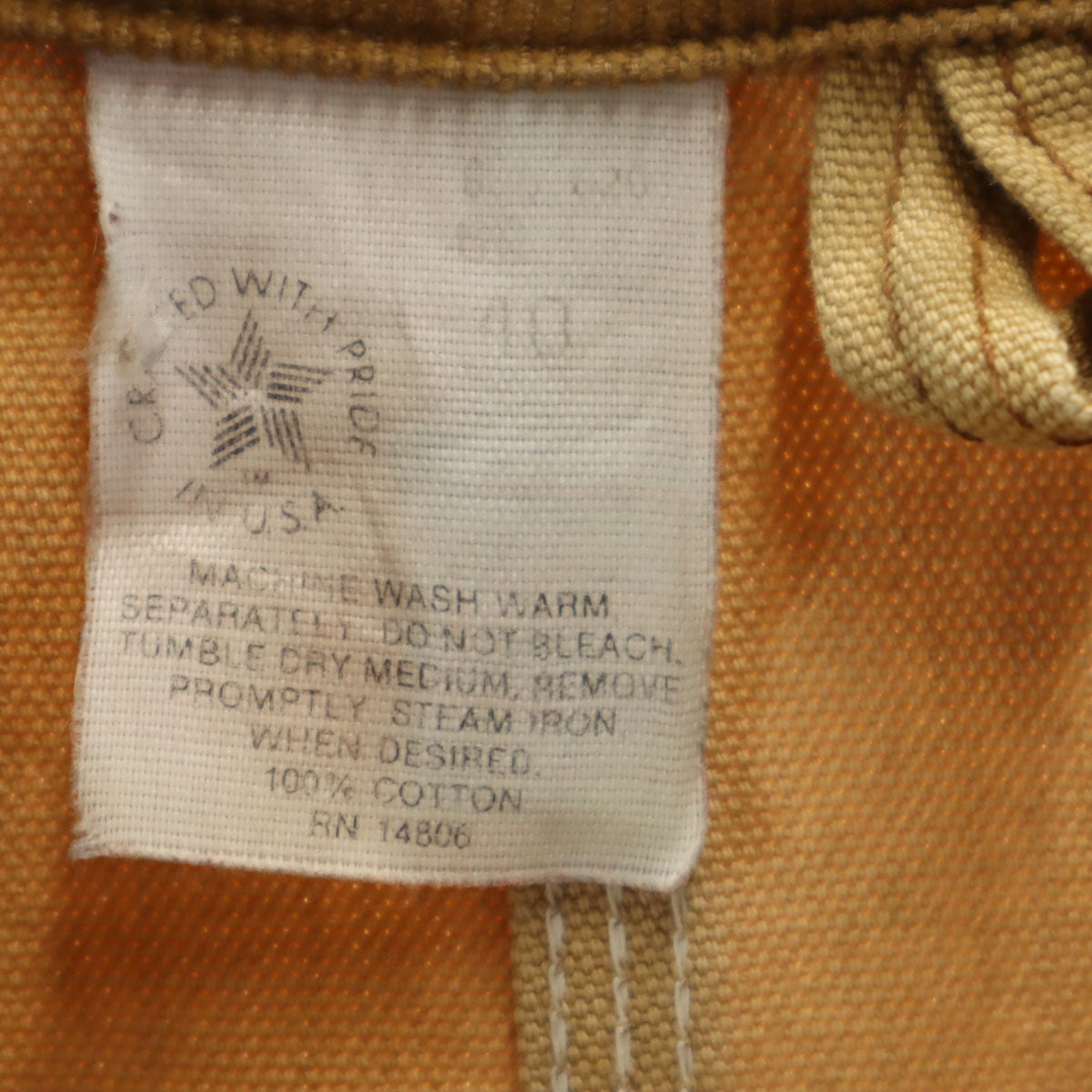 Carhartt カーハート 80s 90s USA製 オールド 裏地無し ミシガンチョア コート 40 ベージュ ダック メンズ