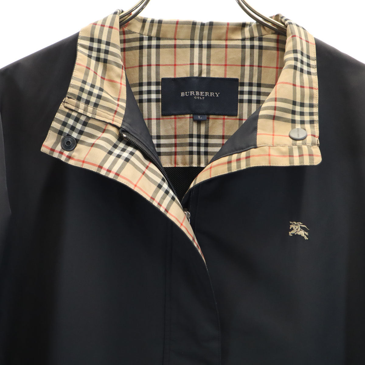 BURBERRY GOLF バーバリーゴルフ ブルゾン L チャコールグレー ジャケット 裏メッシュ レディース