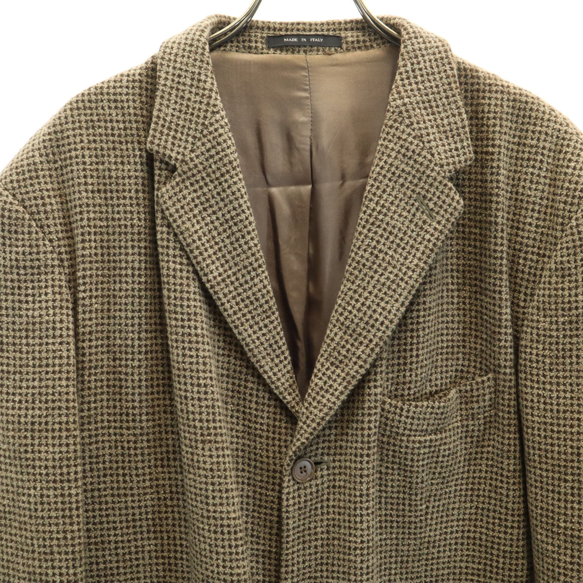 Emporio Armani エンポリオアルマーニ 90s イタリア製 オールド 総柄 テーラードジャケット 52 ベージュ メンズ