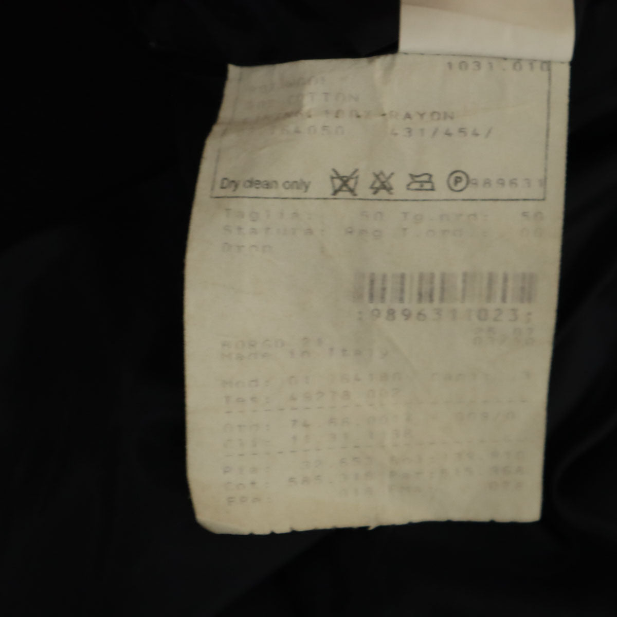 GIORGIO ARMANI ジョルジオアルマーニ イタリア製 テーラードジャケット 50 ネイビー メンズ